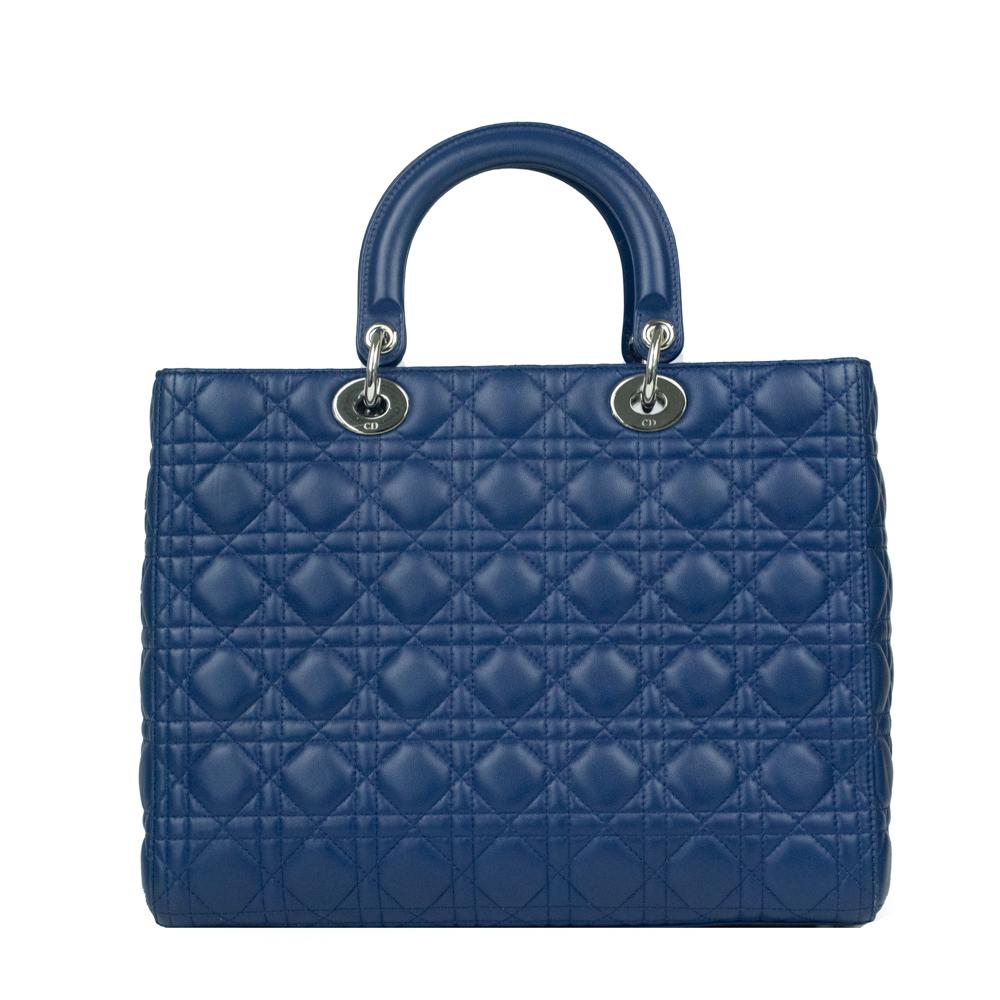 Blue Lady Dior in blue leather