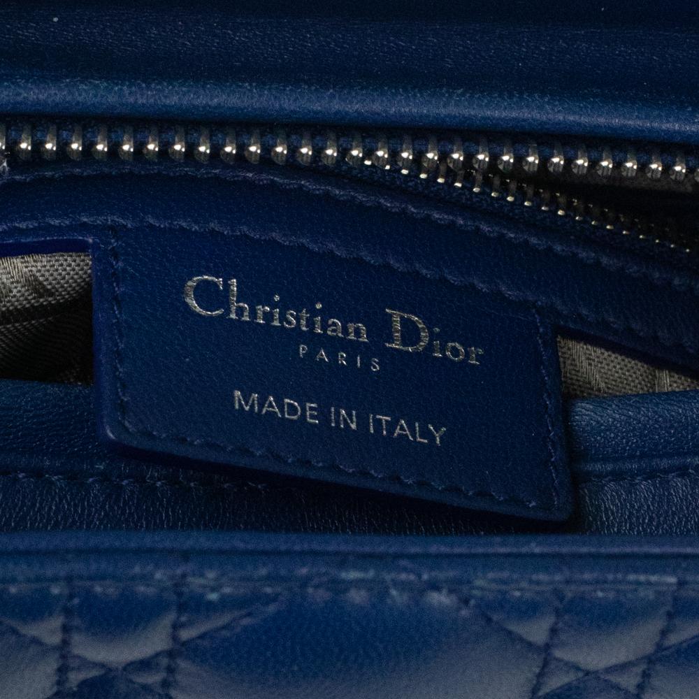 Lady Dior in blue leather 1