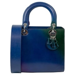 Lady Dior in blue leather