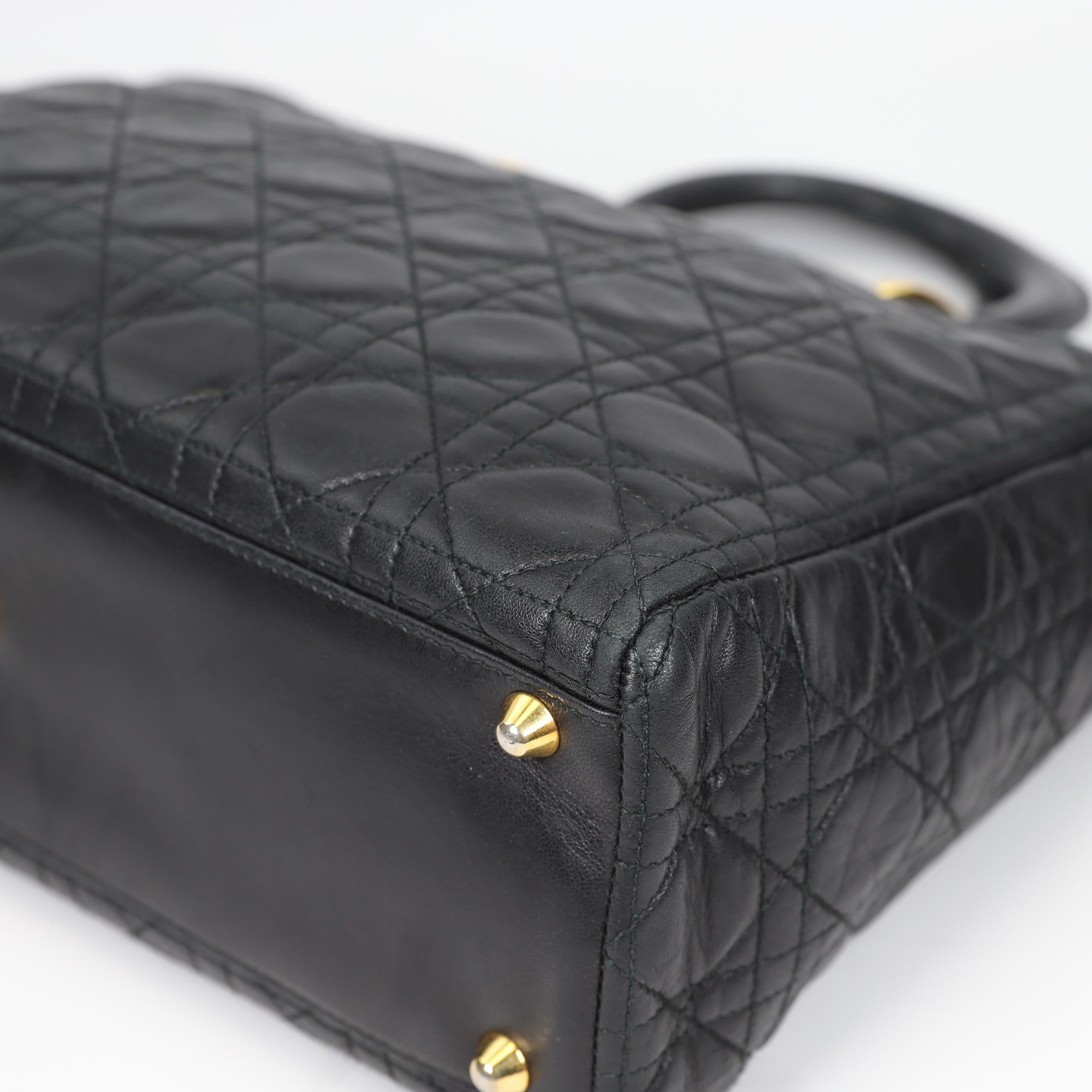 Lady Dior Leather handbag For Sale 7