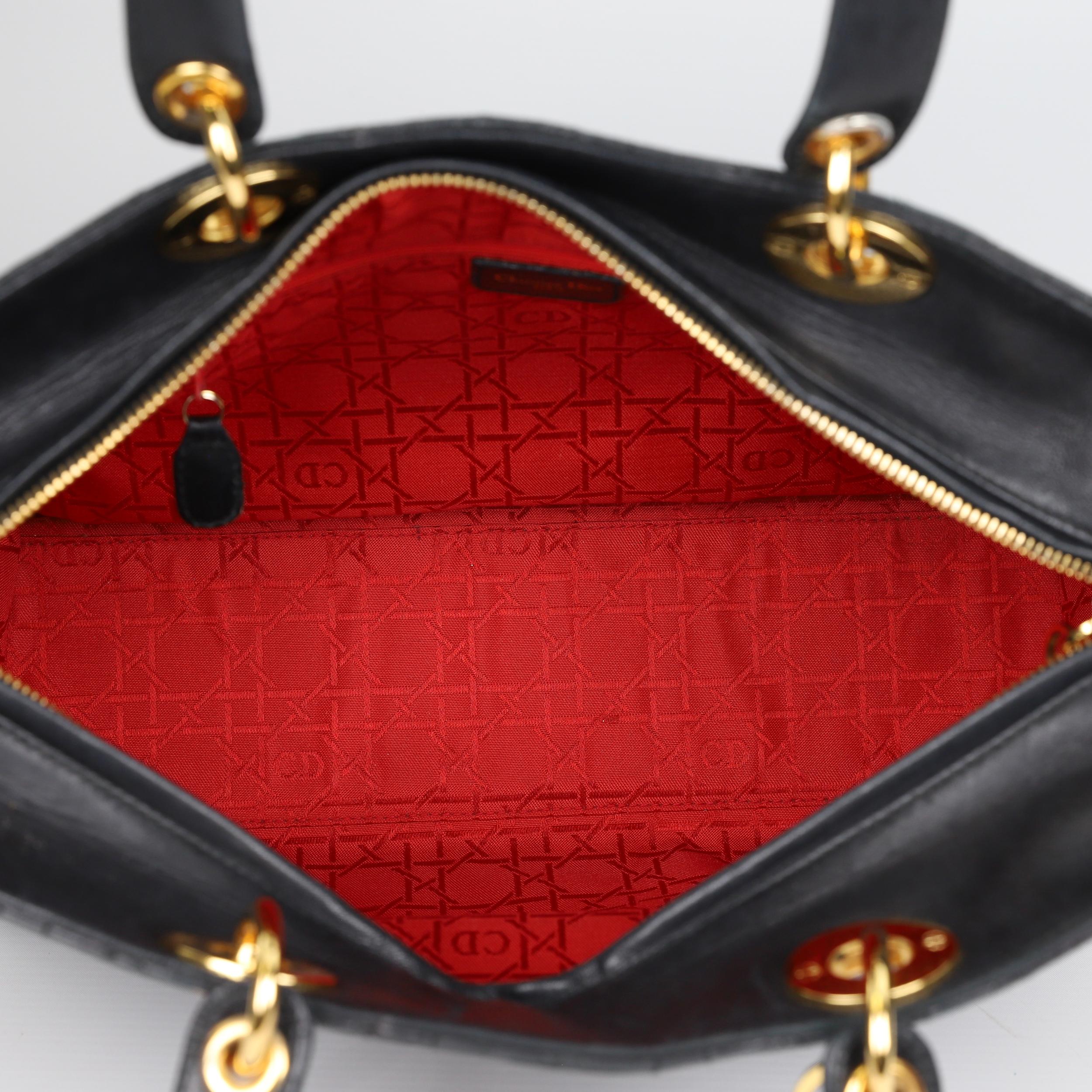 Lady Dior Leather handbag For Sale 1