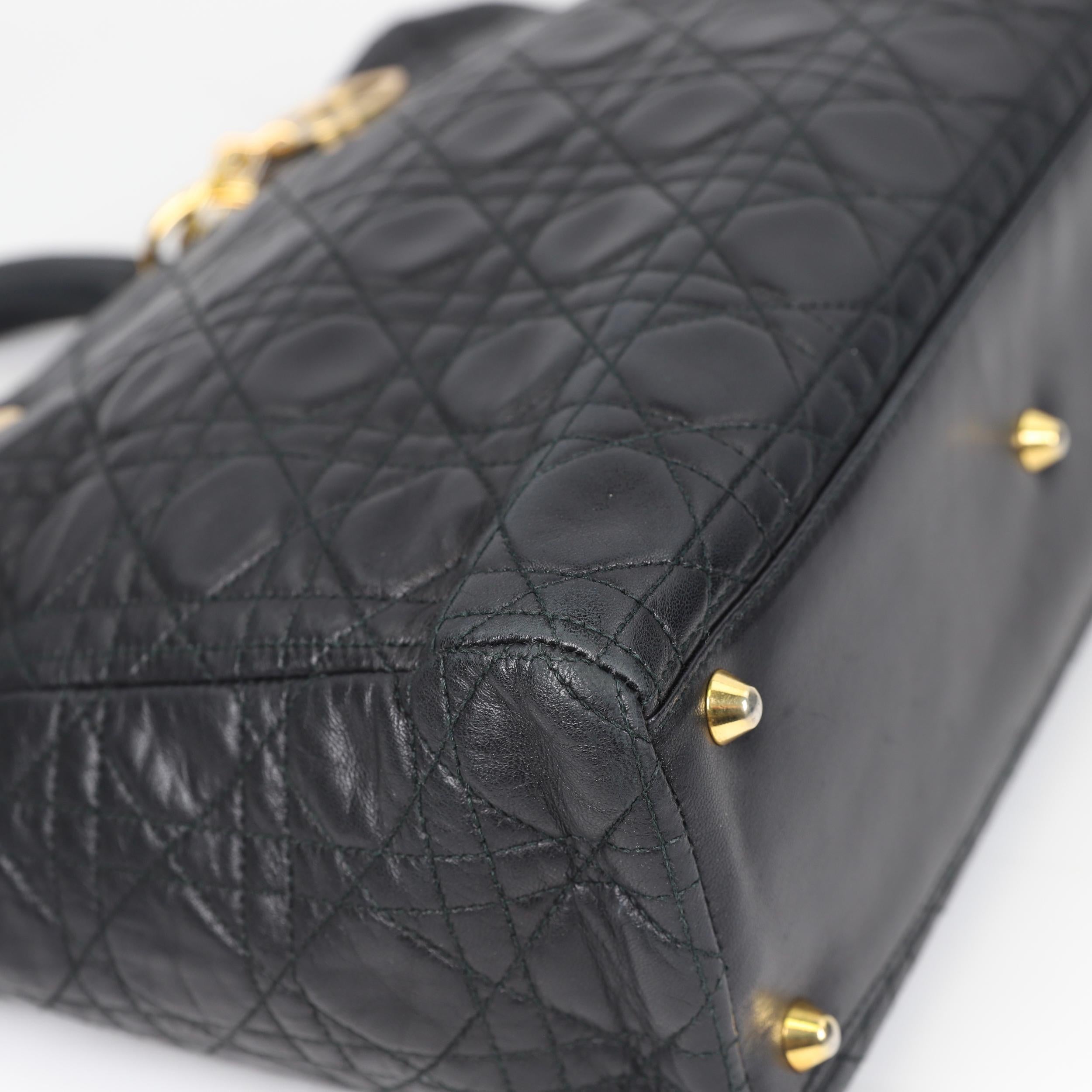 Lady Dior Leather handbag For Sale 4