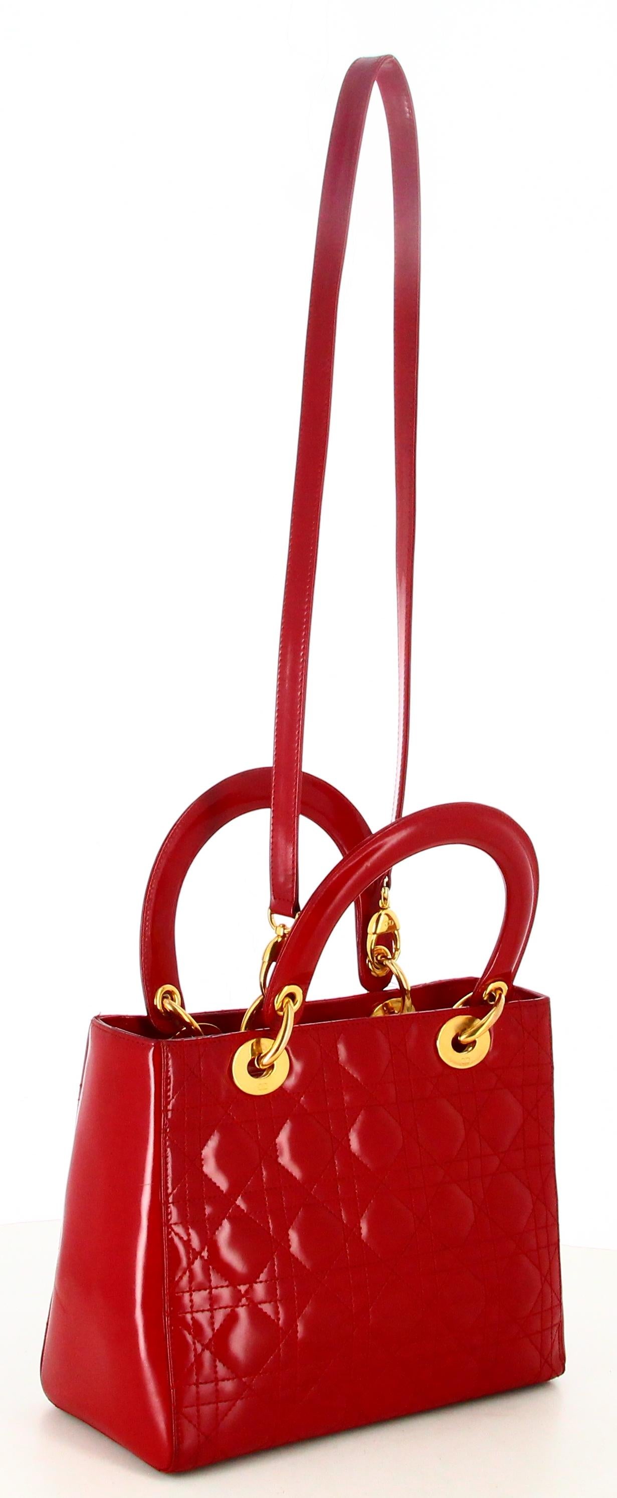 Lady Dior Medium Cannage Handbag For Sale 1