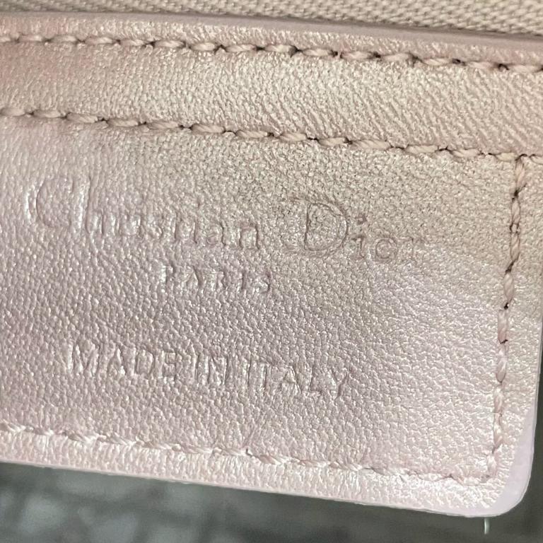 Lady Dior Bolso Mediano Piel Cannage Rosa Nacarado Herrajes Dorados, 2016 5