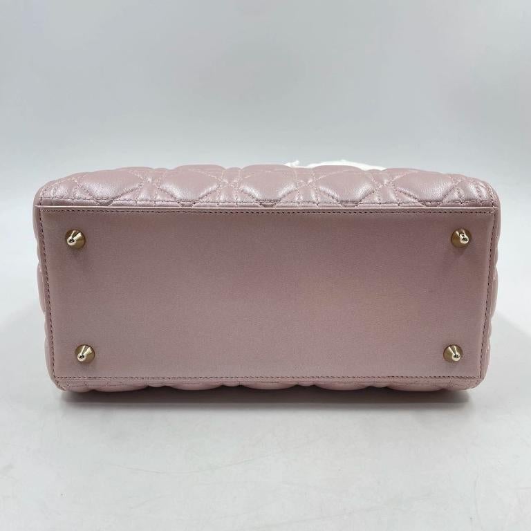 Lady Dior Bolso Mediano Piel Cannage Rosa Nacarado Herrajes Dorados, 2016 1