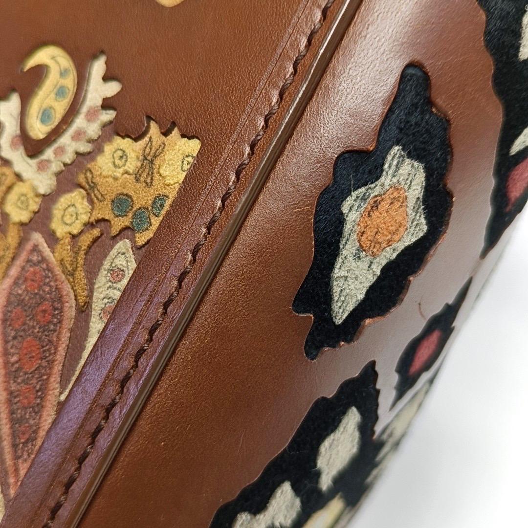 Lady Dior Medium K11 Original Masters Brown Floral Carved Calfskin For Sale 7