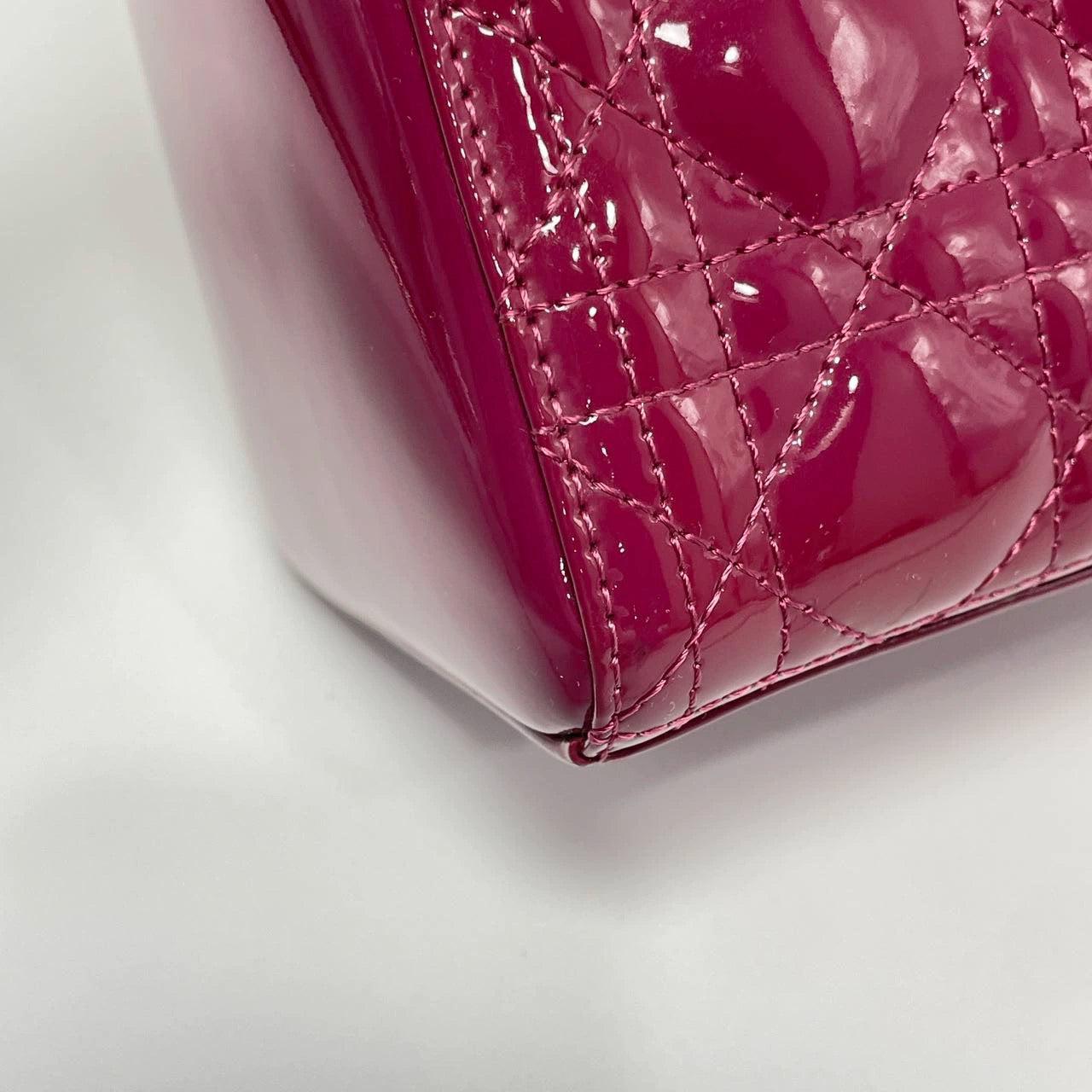 Lady Dior Medium Purple Patent Leather Handbag 8