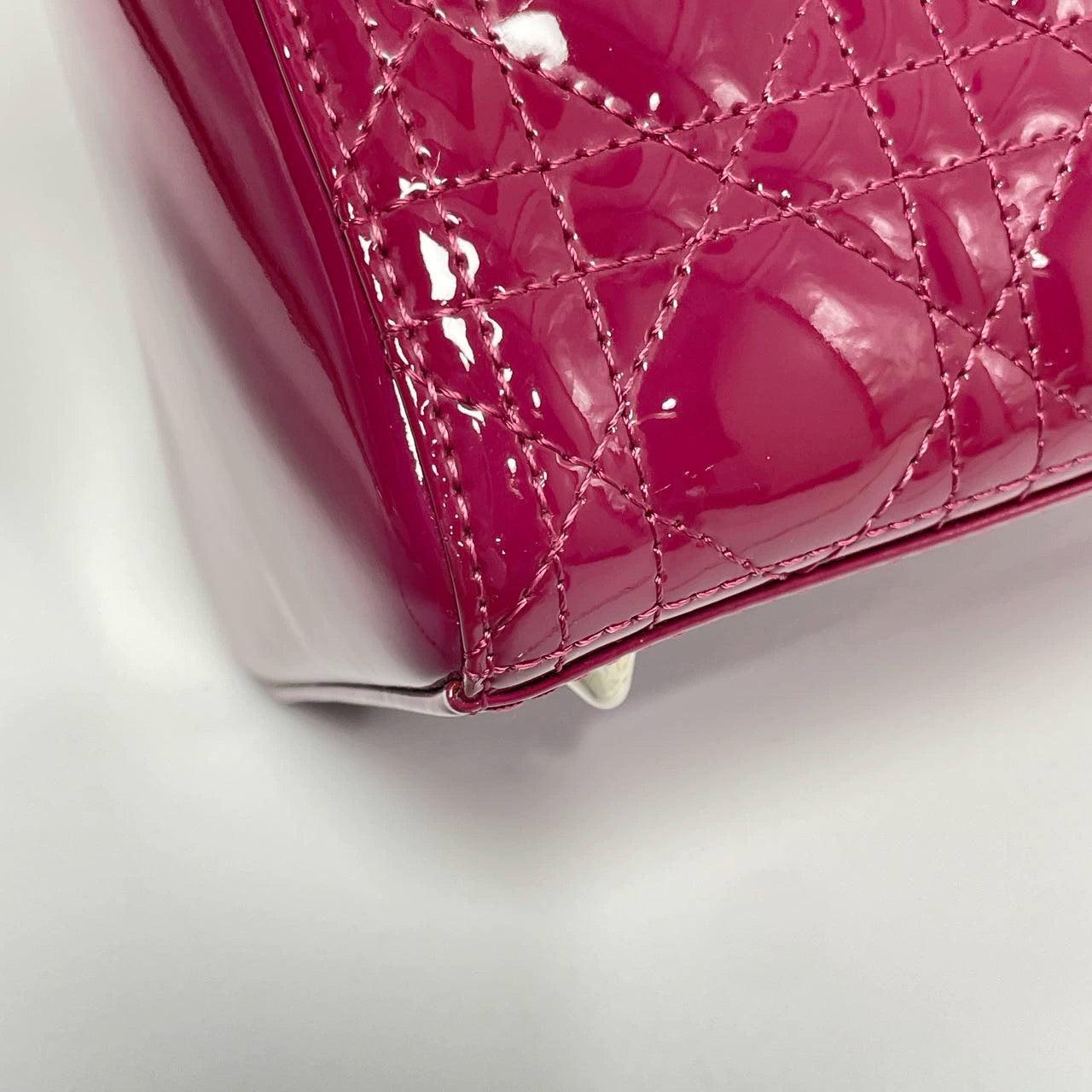 Lady Dior Medium Purple Patent Leather Handbag 10
