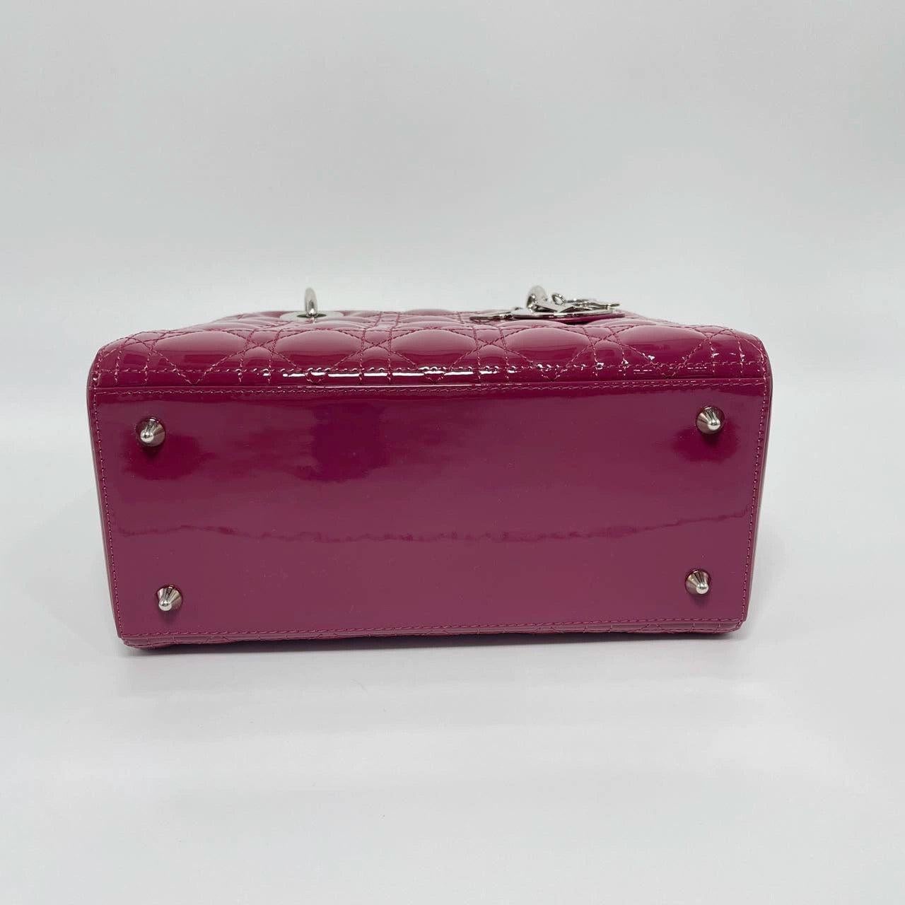 Lady Dior Medium Purple Patent Leather Handbag 1