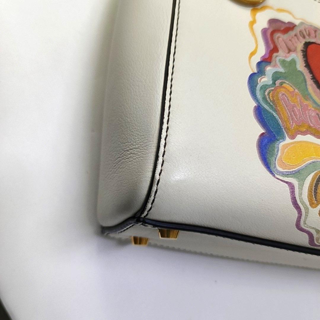 Lady Dior Mini 2018 x Niki De Saint Phalle Dioramour White Calfskin leather Gold in vendita 9