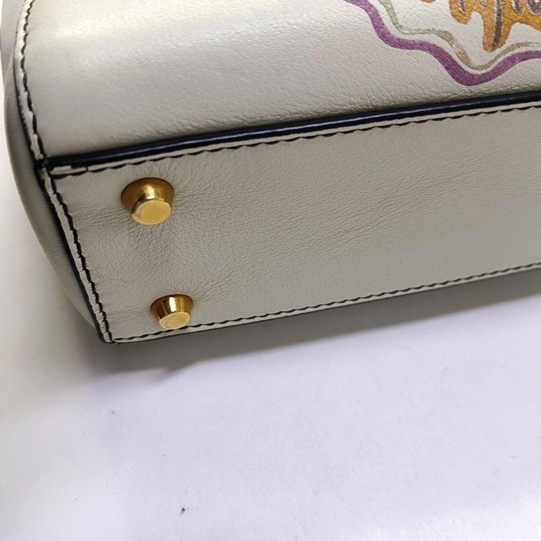 Lady Dior Mini 2018 x Niki De Saint Phalle Dioramour White Calfskin leather Gold in vendita 11