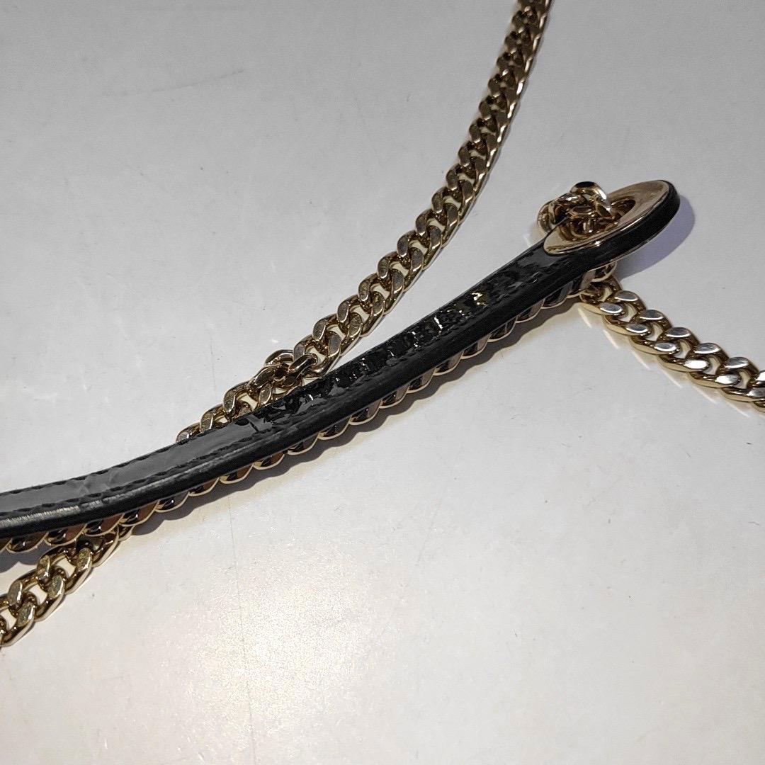 Lady Dior Mini Black Patent Leather handbag with gold hardware Chain Strap 6