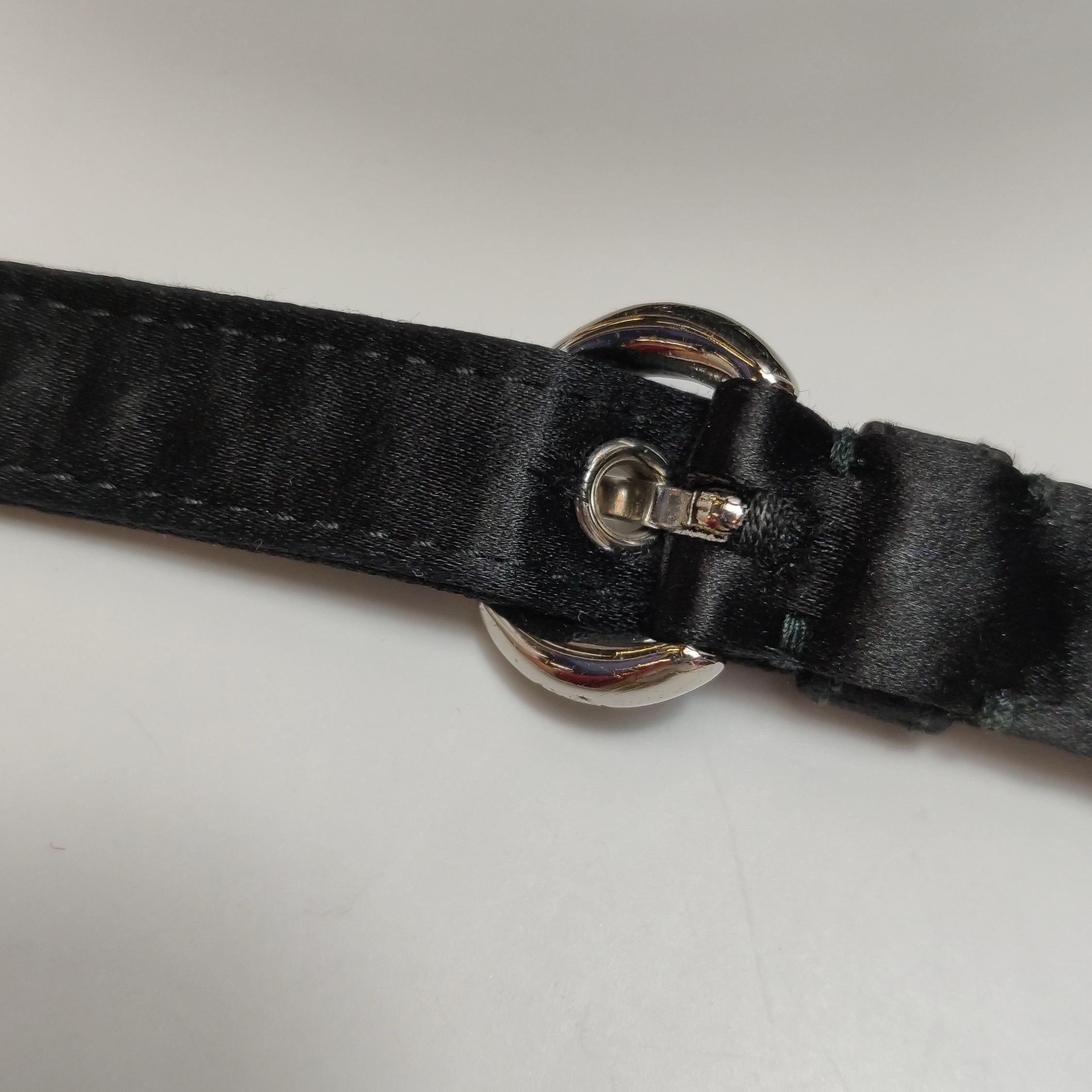 Lady Dior Mini Black Silk with Crystals Silver Hardware 7