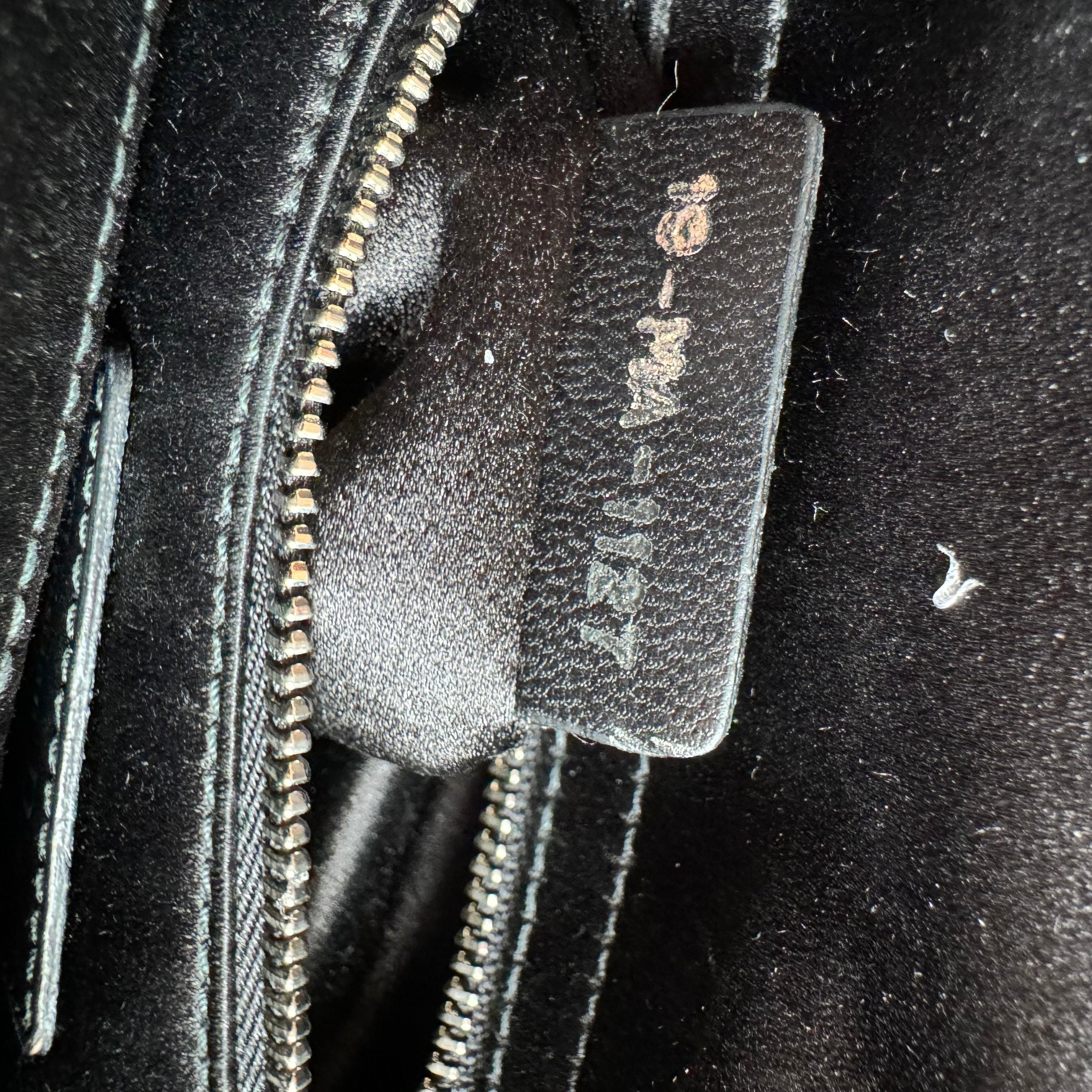 Lady Dior Mini Black Silk with Crystals Silver Hardware 16