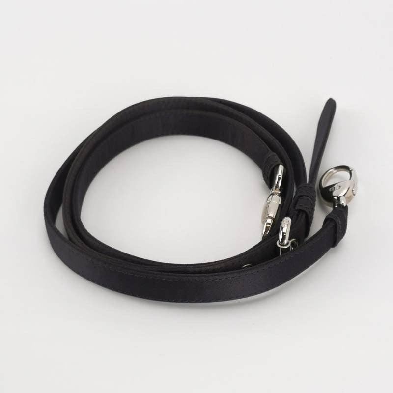 Lady Dior Mini Black Silk with Crystals Silver Hardware For Sale 3