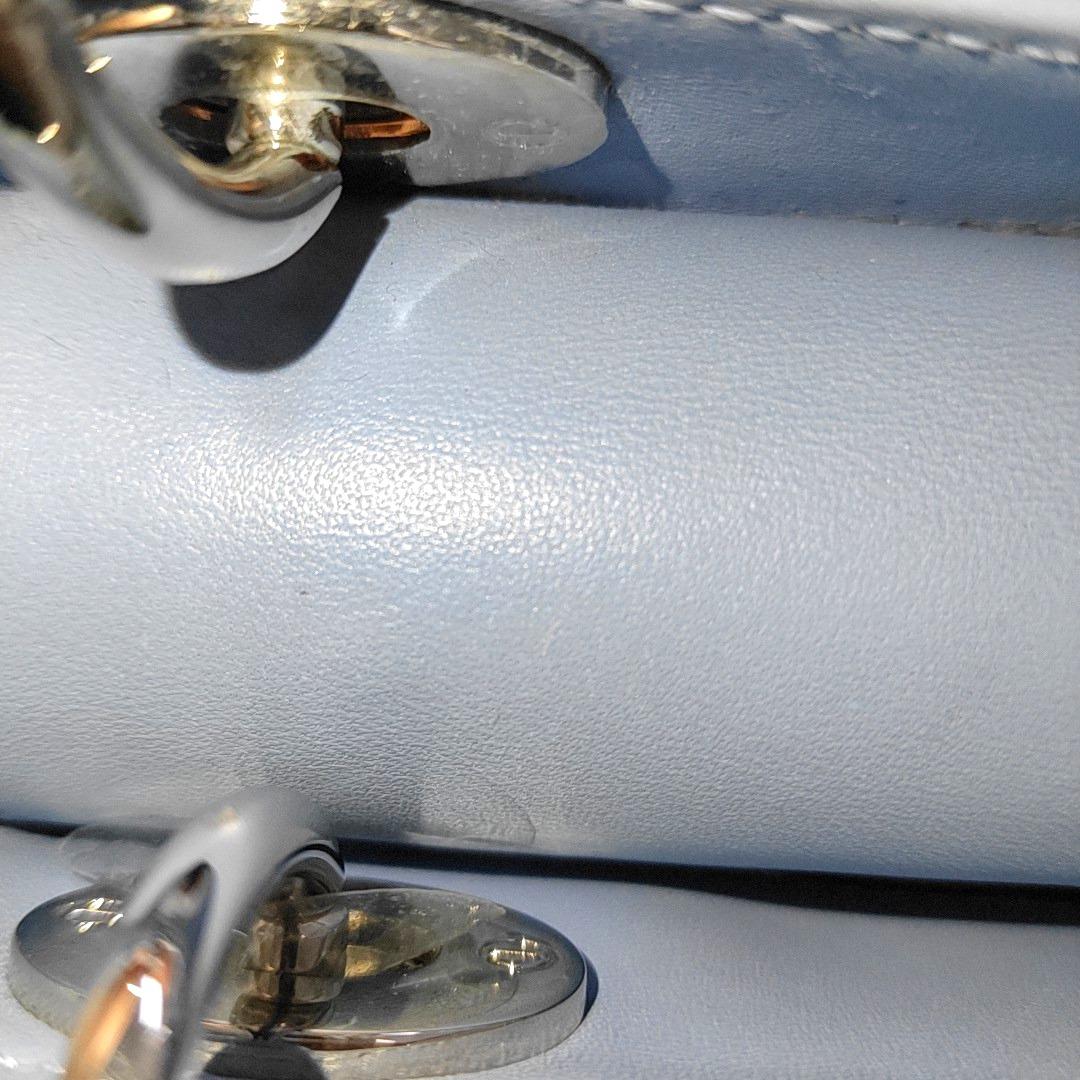 Lady Dior Mini Blue Cannage Lambskin Silver Hardware Crossbody Handbag 5