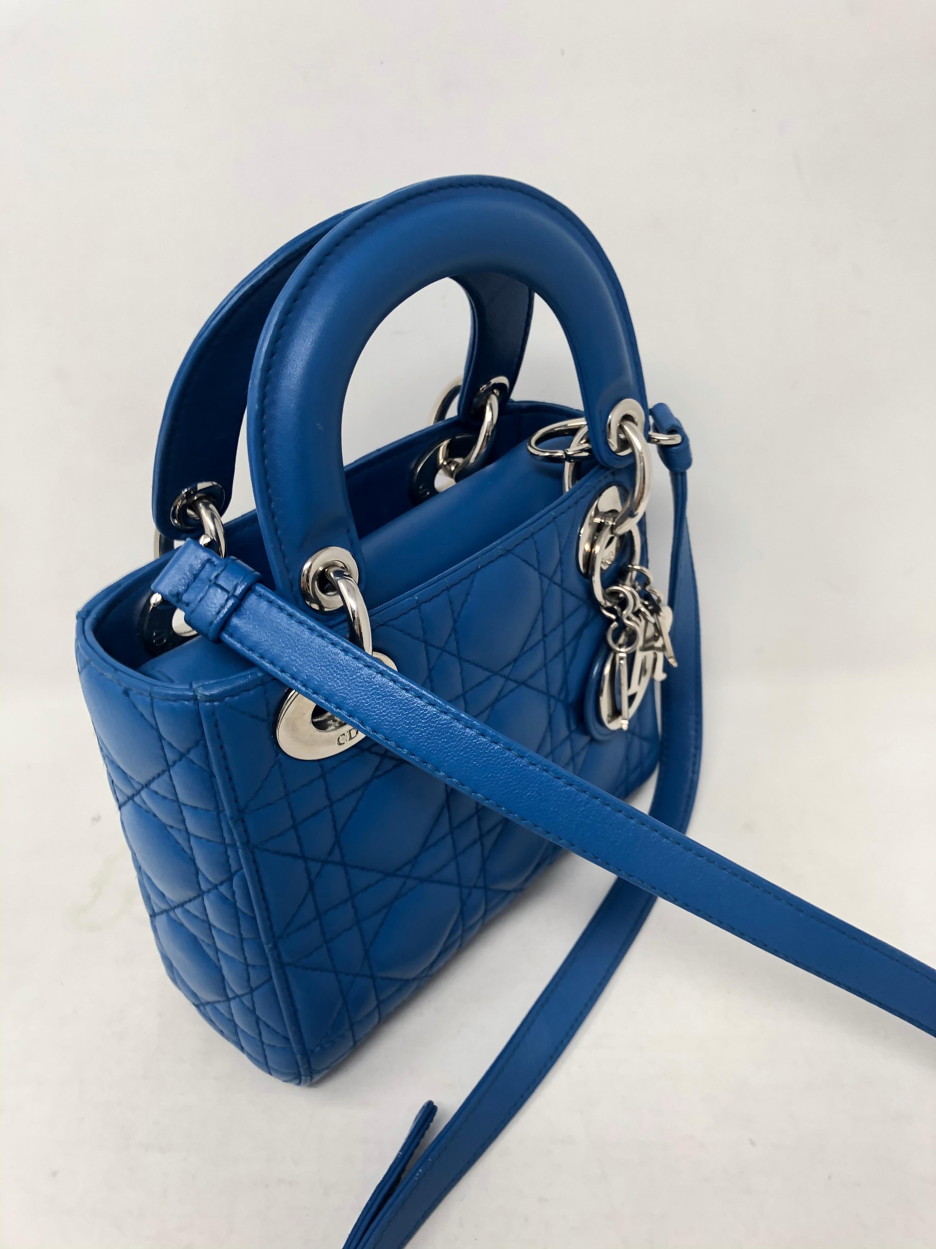 dior mini blue bag