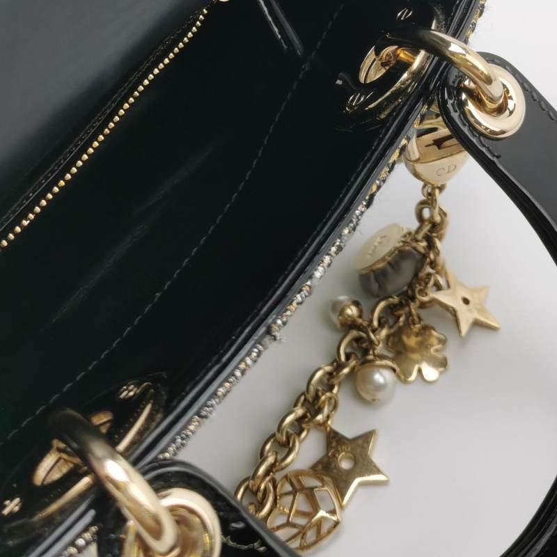 Lady Dior Mini Christimas 2011 Limited Edition Schwarzer Tweed und Sternenkette 1