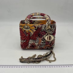 Lady Dior Mini Embroidered Phoenix Cloth Multicolor Handbag