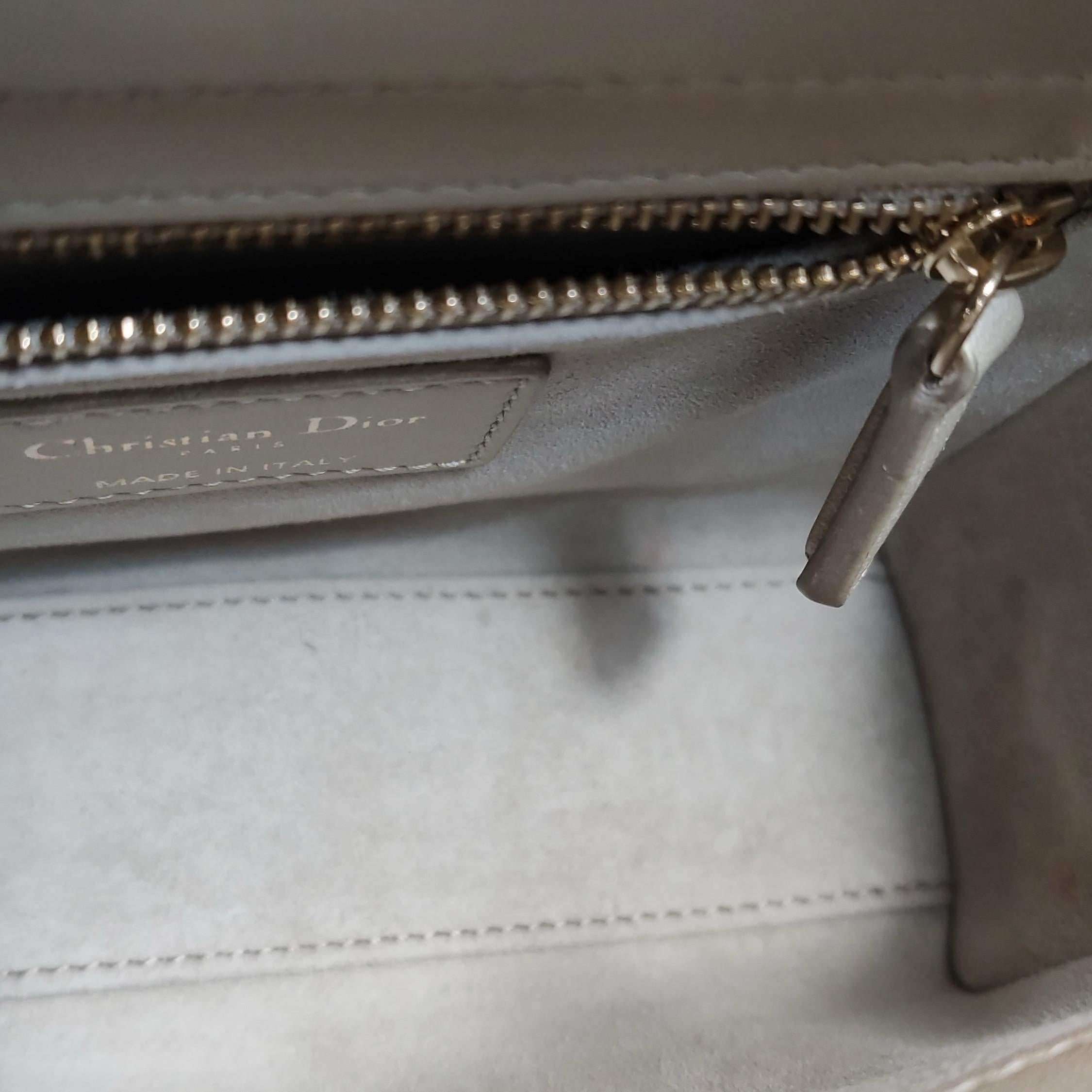 Lady Dior Mini Gold Leather with Crystals Gold Hardware 2020 For Sale 7