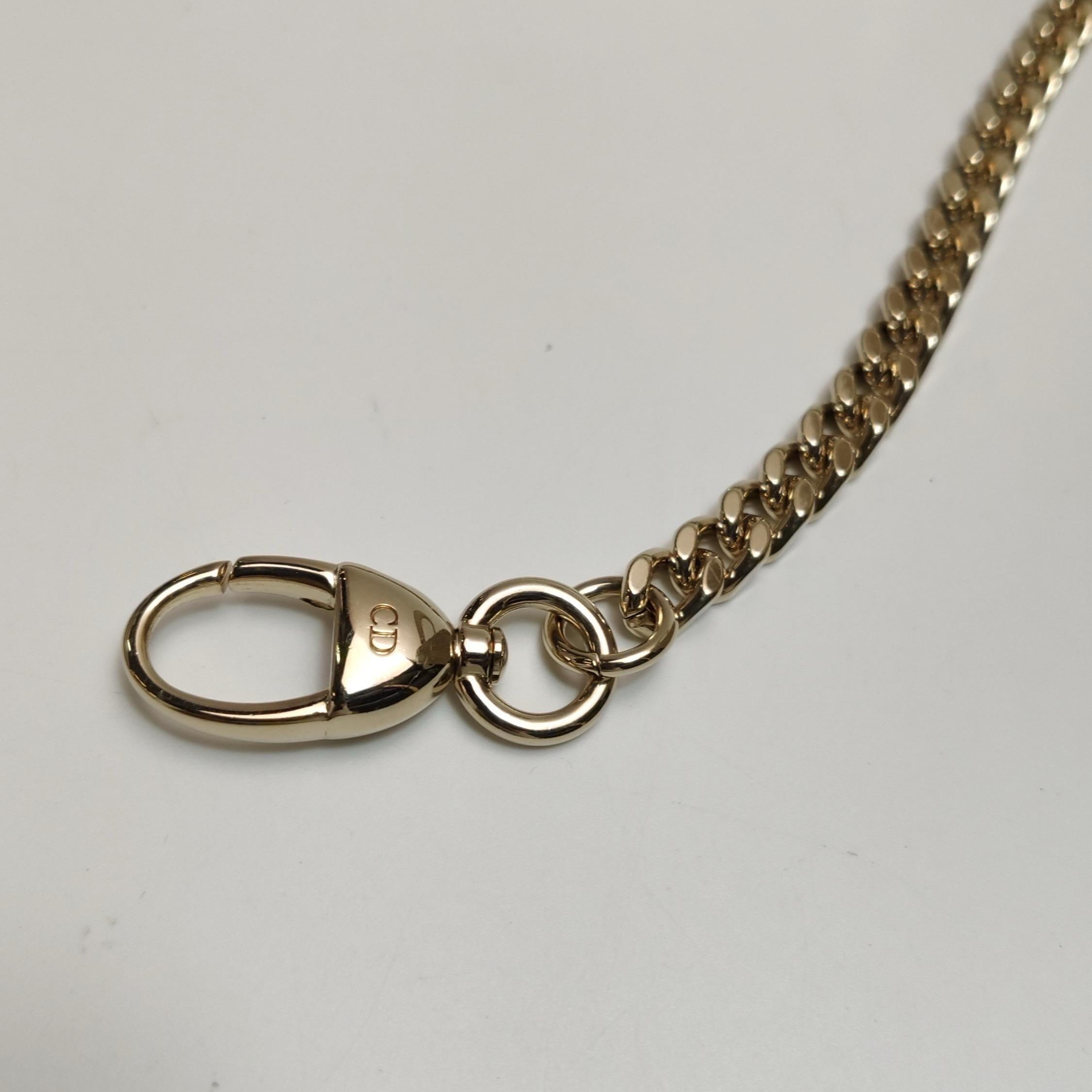 Lady Dior Mini Gold Leather with Crystals Gold Hardware 2020 For Sale 8