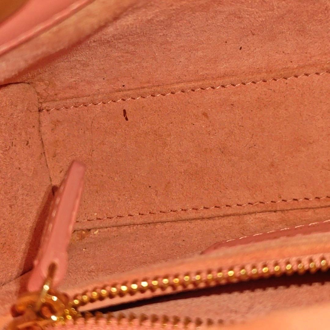 Lady Dior Mini Lipstick Pink Lambskin Leather Gold Hardware Chain Strap For Sale 9
