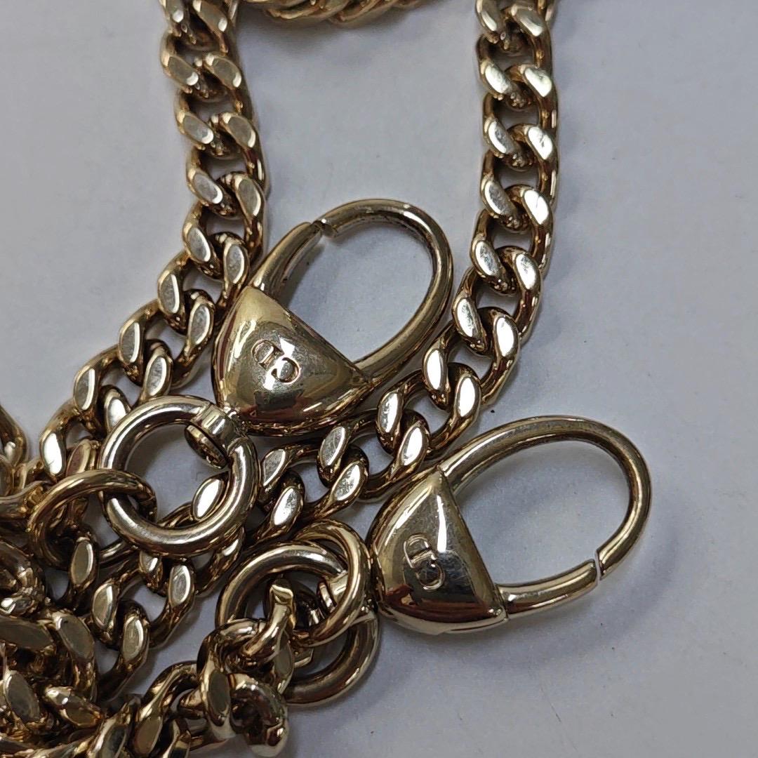 Lady Dior Mini Lipstick Pink Lambskin Leather Gold Hardware Chain Strap For Sale 14