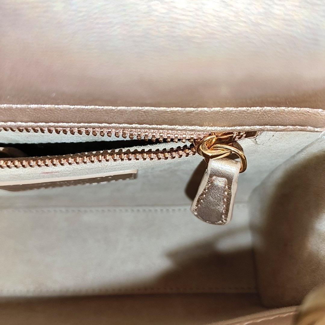 Lady Dior Mini Pink Irediscent and Metallic Cannage Lambskin Handbag For Sale 4