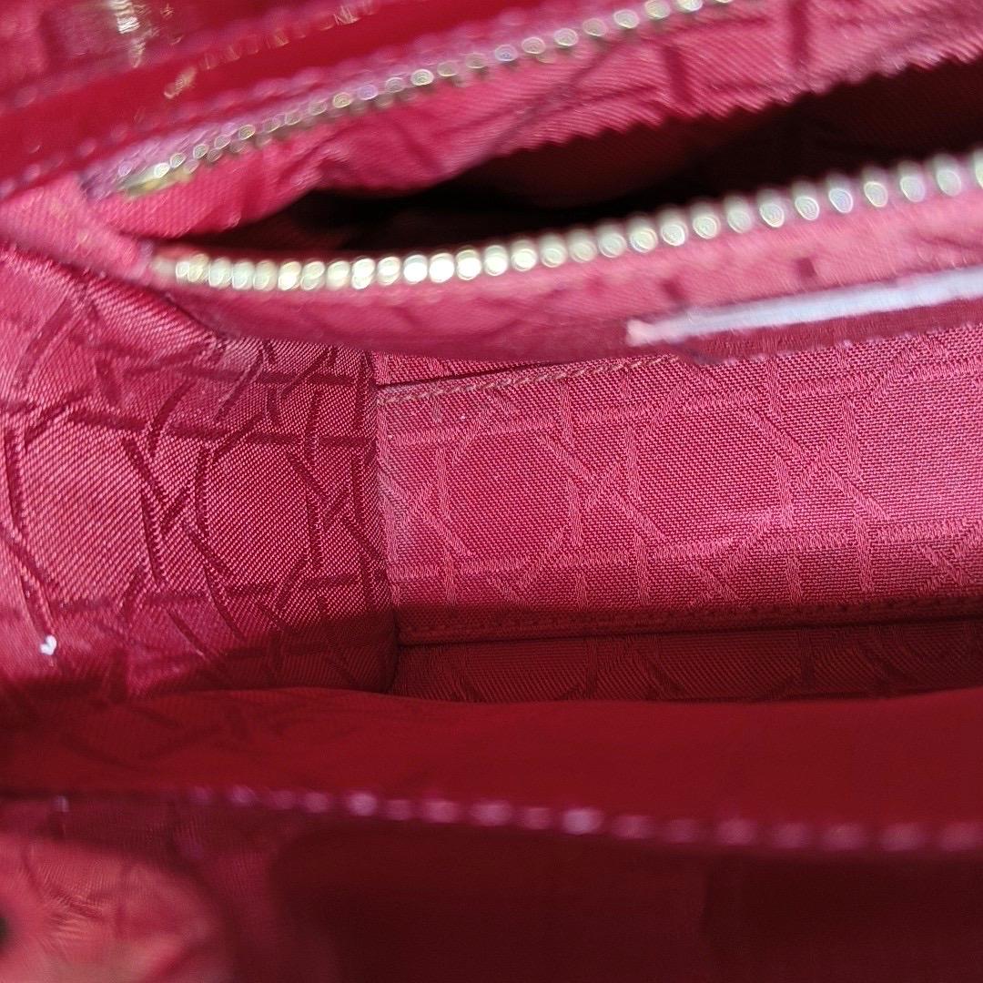 Lady Dior Mini Red Patent Leather Gold HW Chain Strap 13