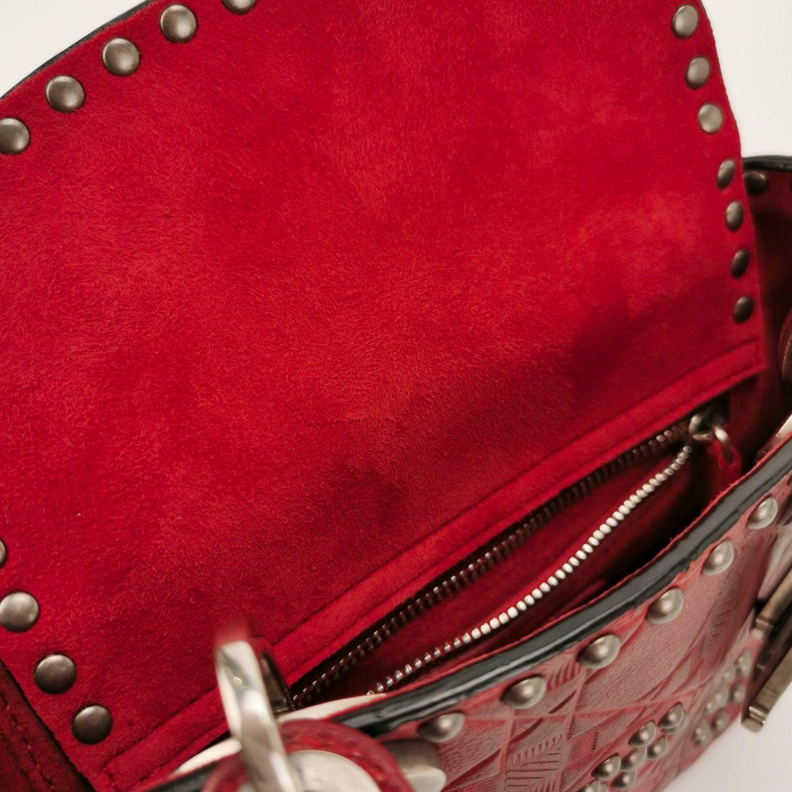 Lady Dior Mini Red Studded Flower Bag 2017 Dior Cruise Collection 7