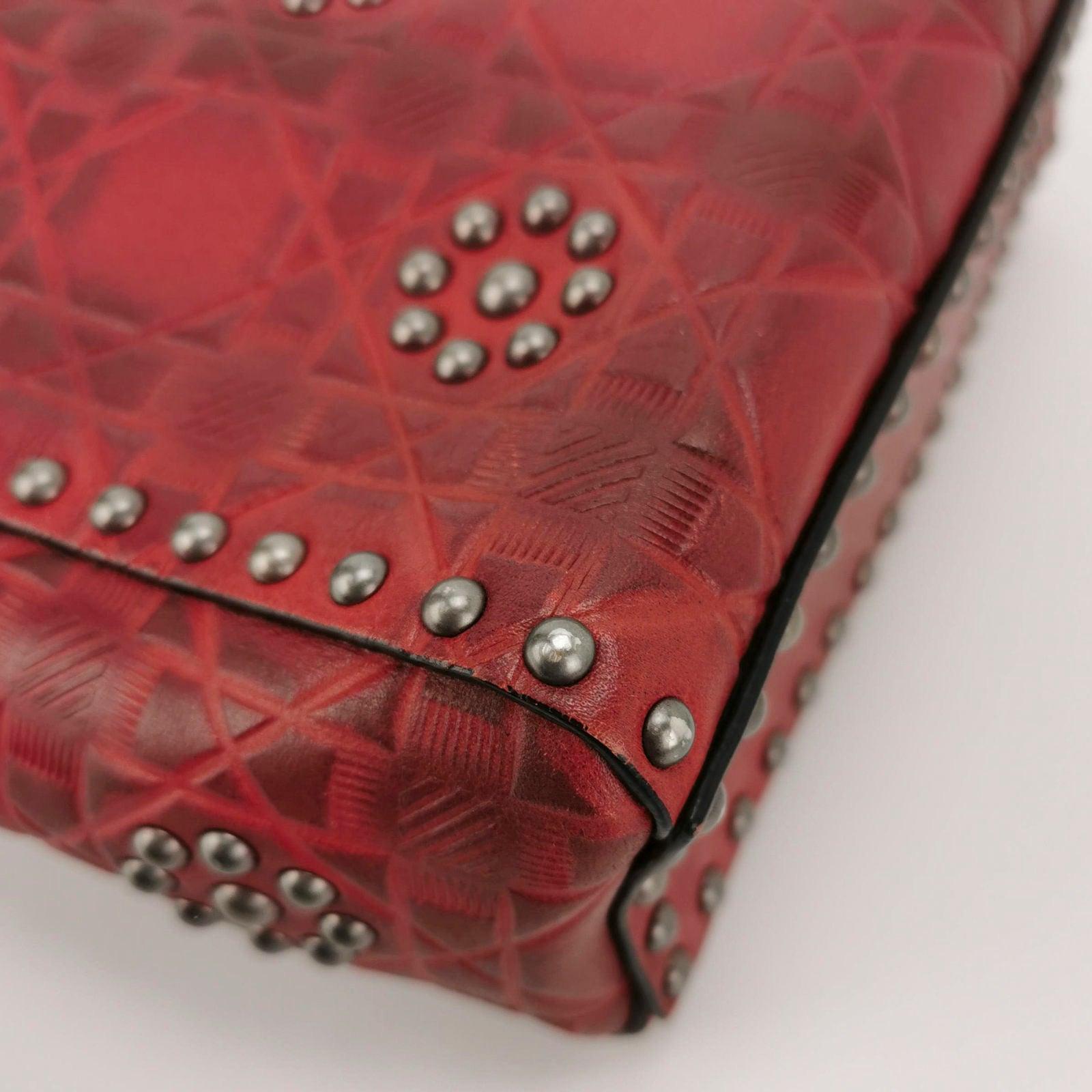 Lady Dior Mini Red Studded Flower Bag 2017 Dior Cruise Collection 4