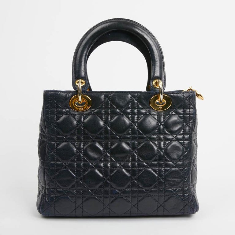 Lady DIOR Navy Blue Bag at 1stDibs