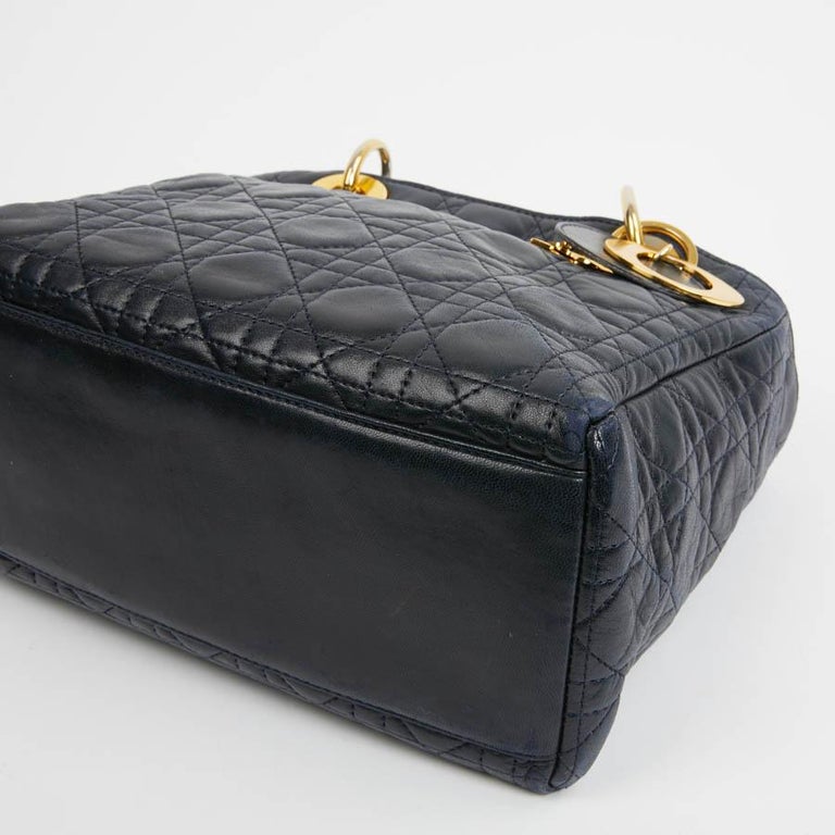 Lady DIOR Navy Blue Bag at 1stDibs