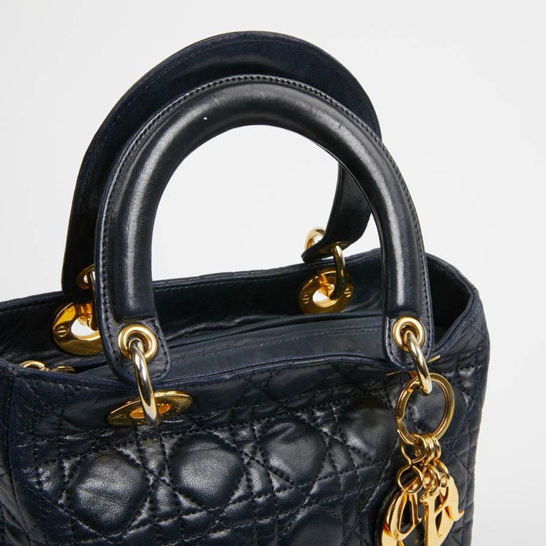 Lady DIOR Navy Blue Bag at 1stDibs