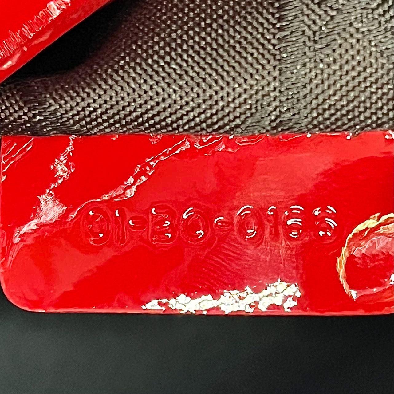 Lady Dior Patent Leather Red Mini handbag with gold hardware 4