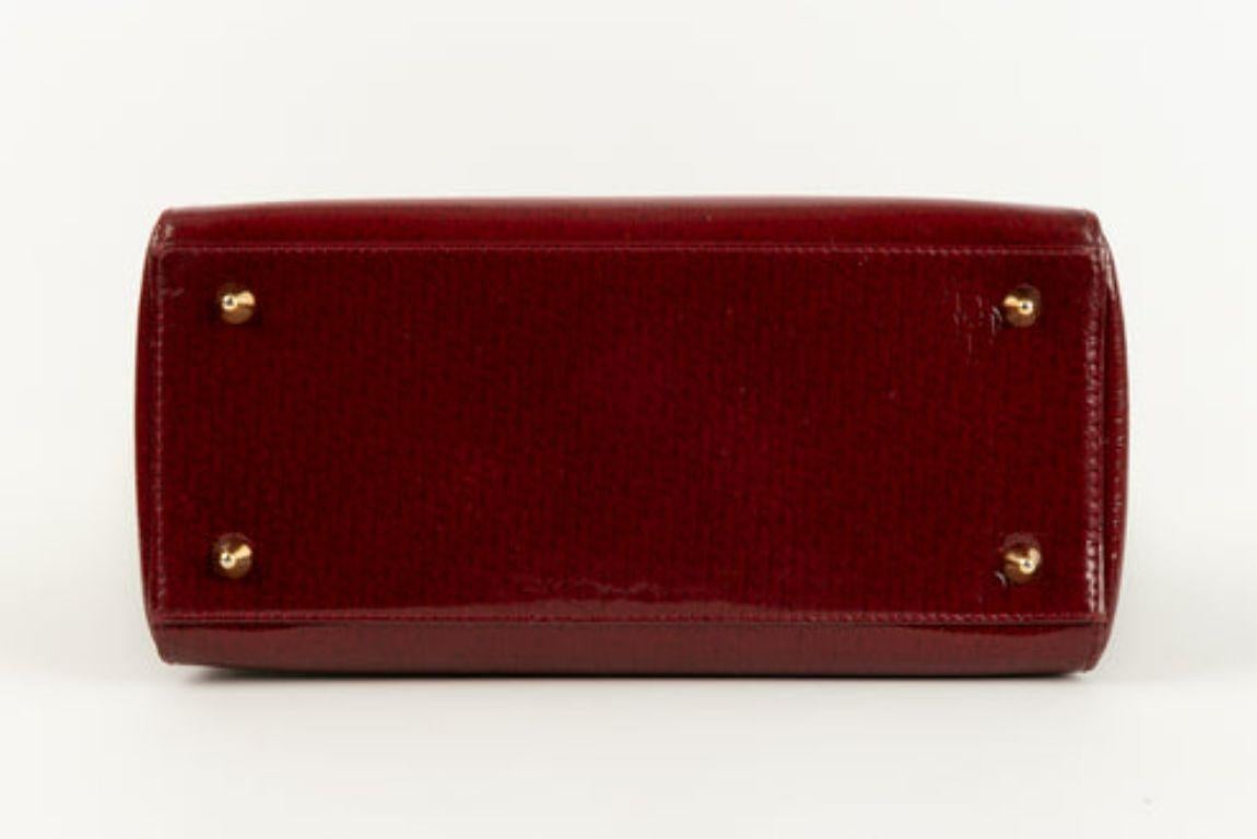 Lady Dior Rote Lacklederhandtasche Damen im Angebot