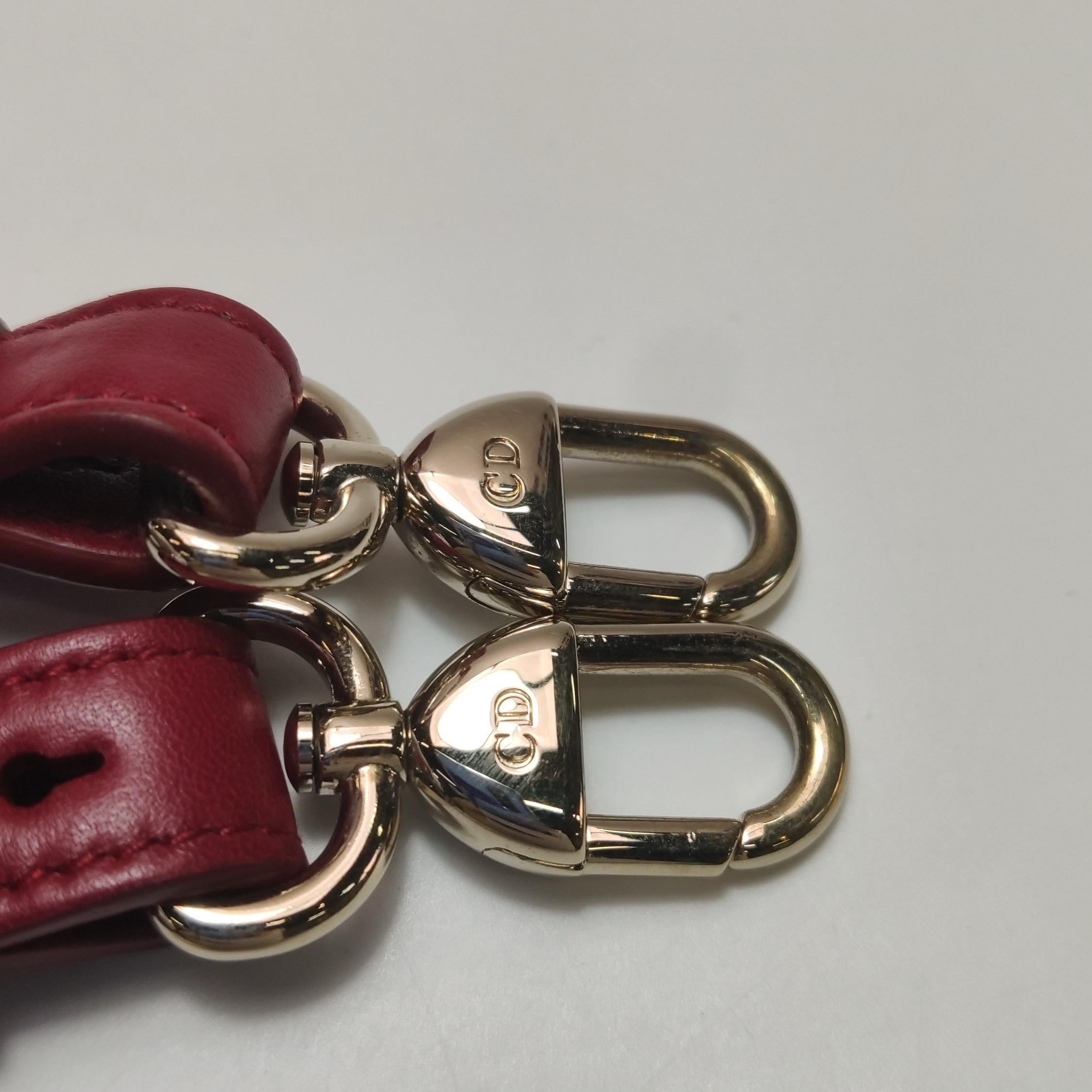 Lady Dior Petit My Abcdior Bourgogne Lambskin Cannage Cuir Or Hardware 2017 en vente 9