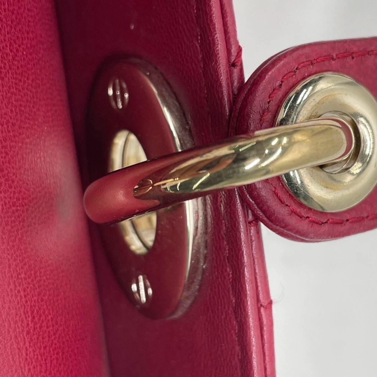 Lady Dior Small My Abcdior Burgundy Lambskin Cannage Leather Gold Hardware 2017 For Sale 10
