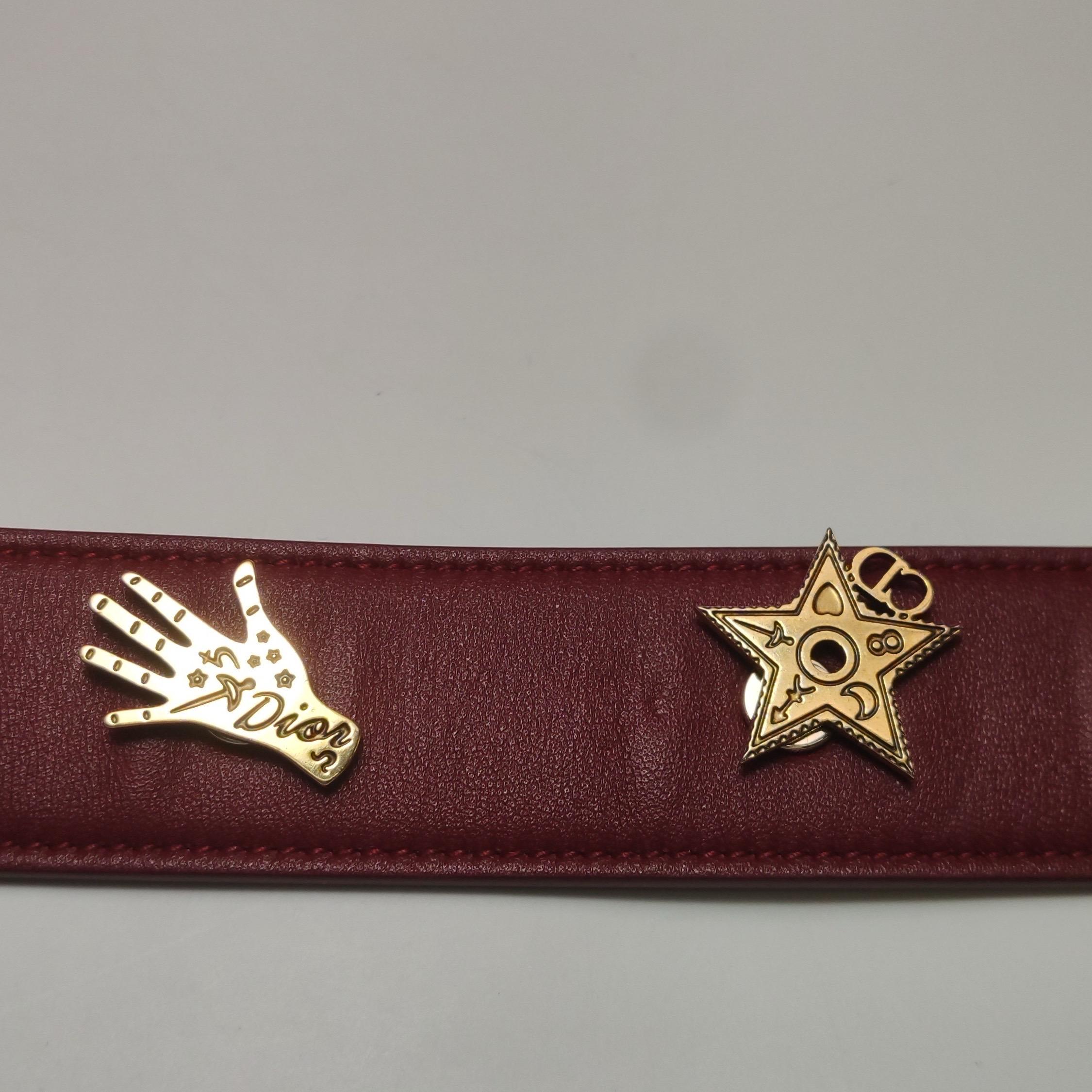 Lady Dior Petit My Abcdior Bourgogne Lambskin Cannage Cuir Or Hardware 2017 en vente 11