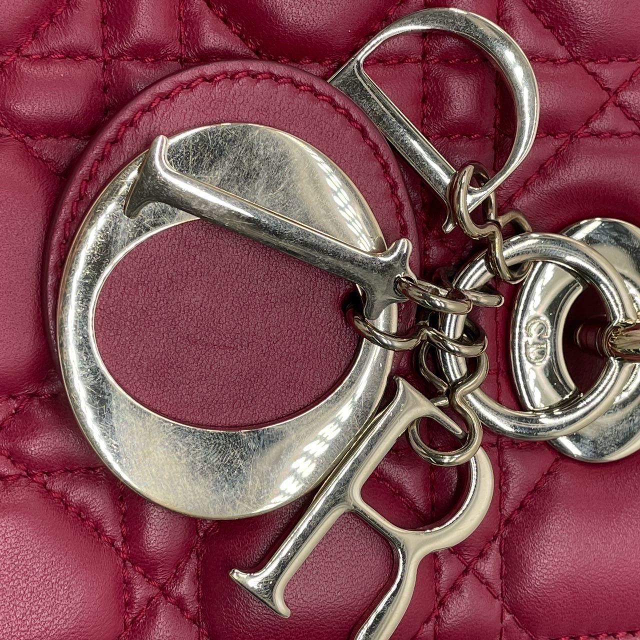 Lady Dior Small My Abcdior Burgundy Lambskin Cannage Leather Gold Hardware 2017 For Sale 14