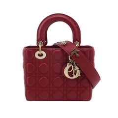 Lady Dior Small My Abcdior Burgundy Lambskin Cannage Leather Gold Hardware 2017 Lady Dior Small My Abcdior Burgundy Lambskin Cannage Leather Gold Hardware 2017