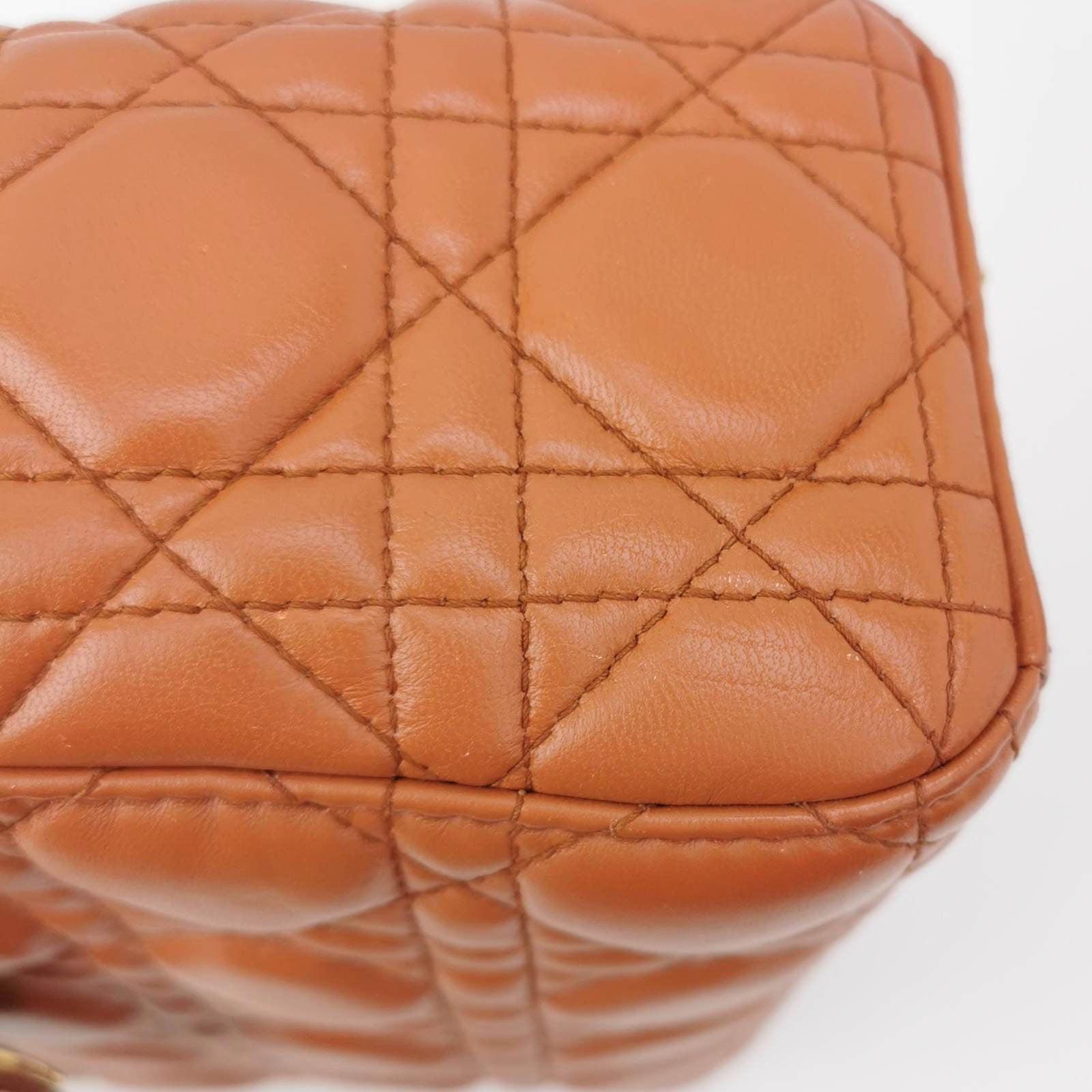 Lady Dior Small My Abcdior Orange Lambskin Cannage Leather 8