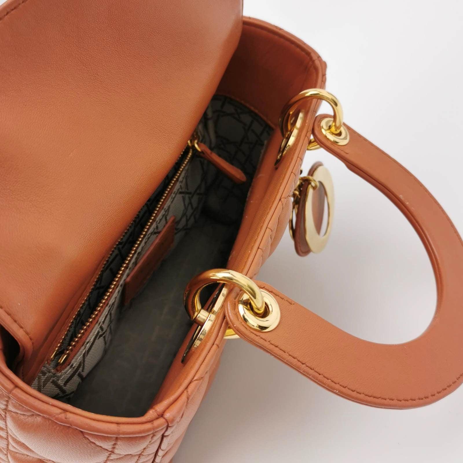 Lady Dior Small My Abcdior Orange Lambskin Cannage Leather 2