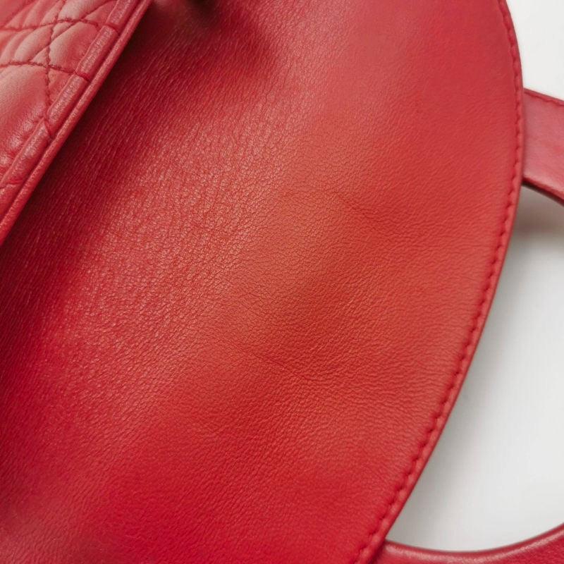 Lady Dior Small My Abcdior Red Lambskin Cannage Leather Gold Hardware 10