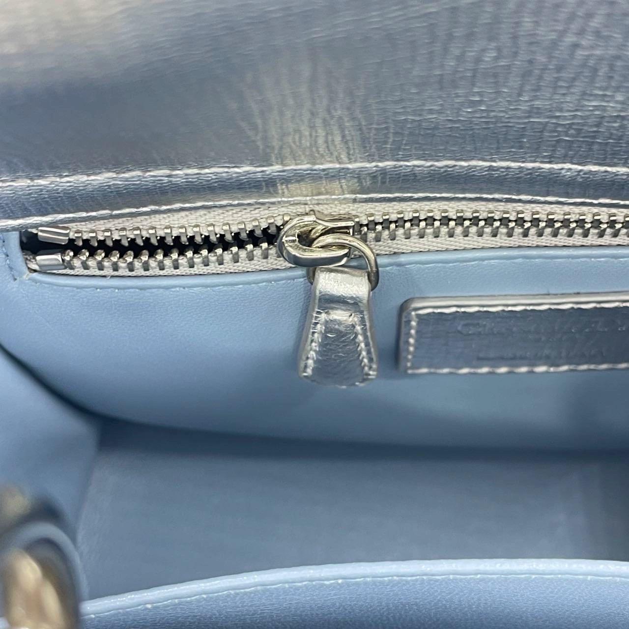Lady Dior Small My Abcdior Argento in pelle d'agnello 2016 in vendita 6