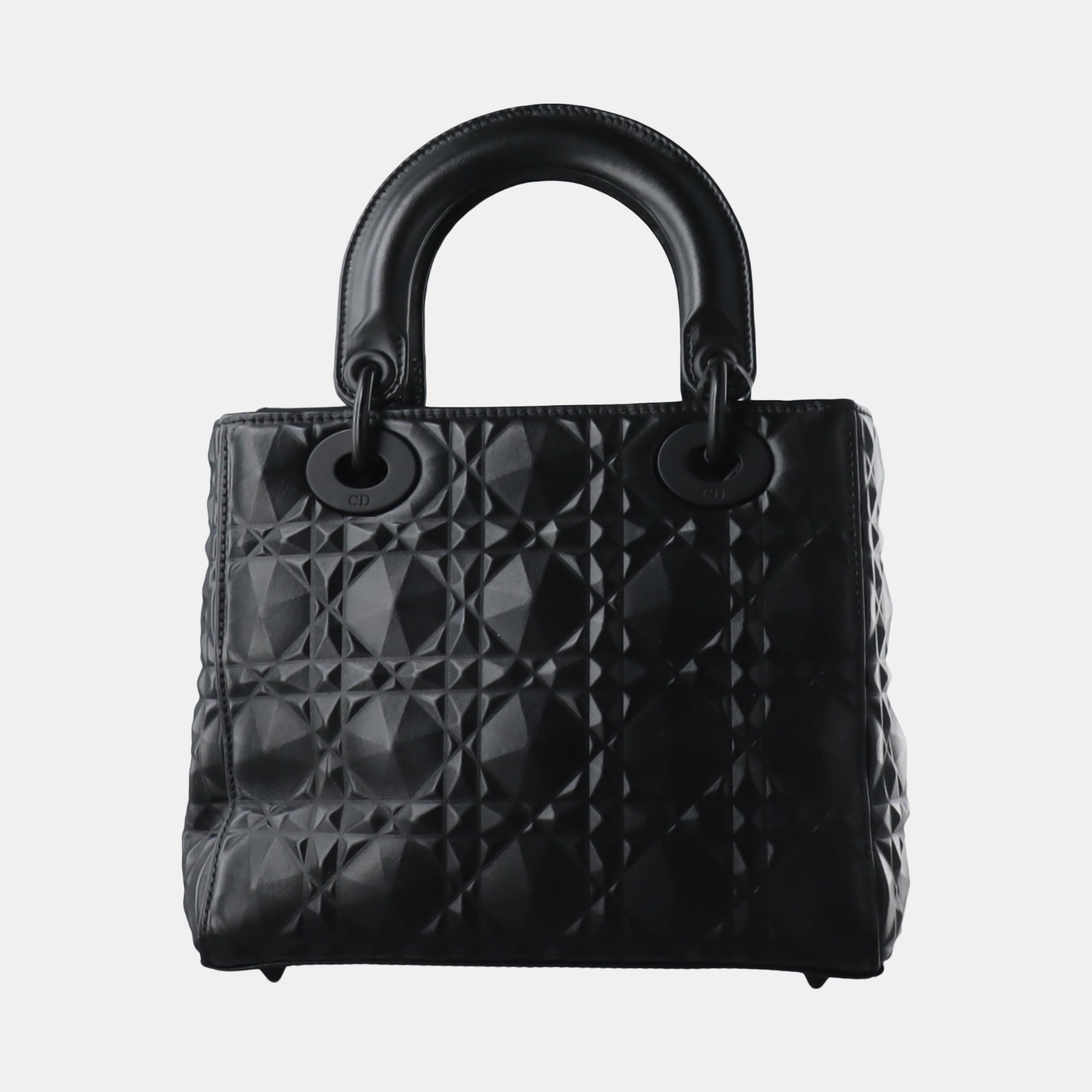 Lady Dior Small My Abcdior So Black Diamond Motif Caflskin Leather 1