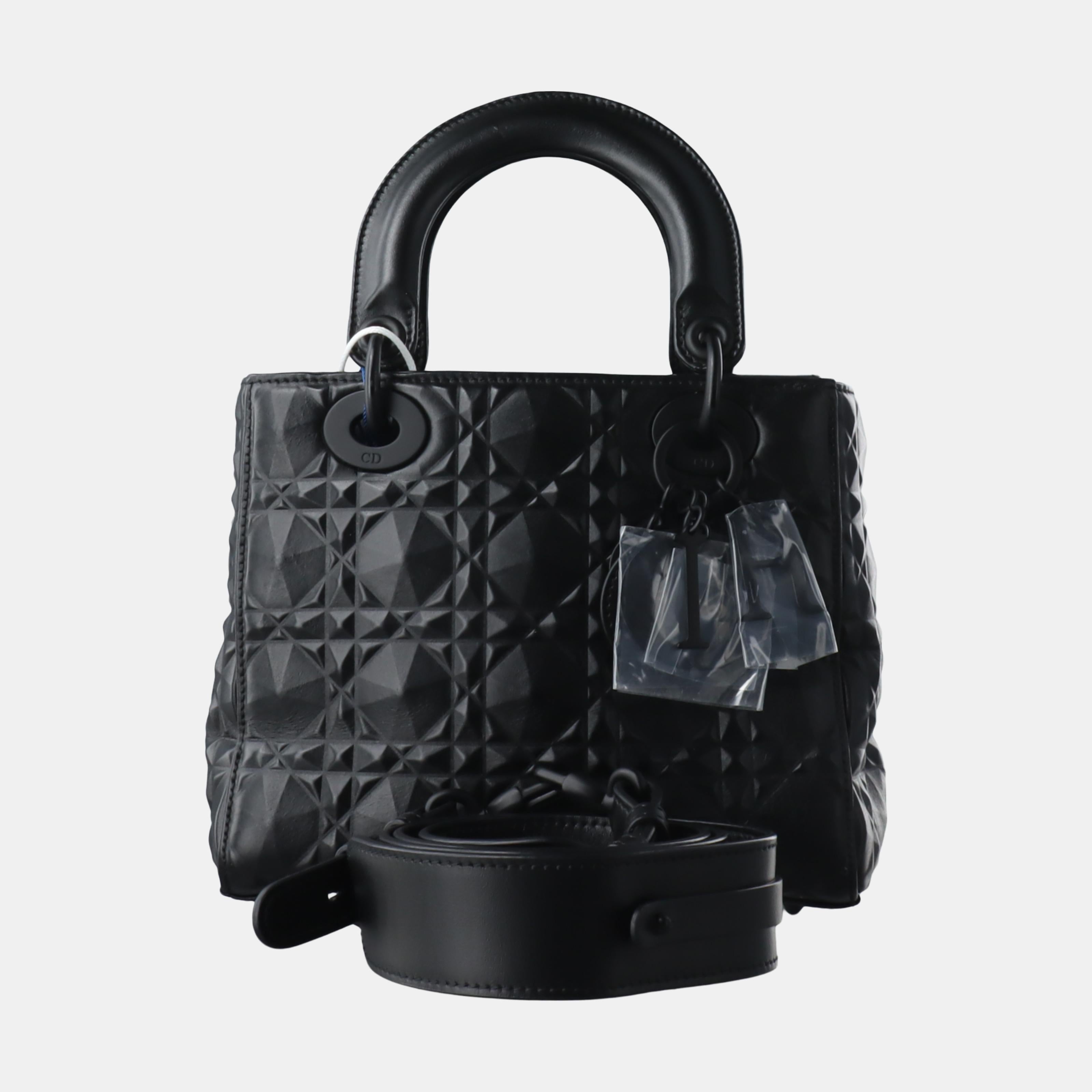 Lady Dior Small My Abcdior So Black Diamond Motif Caflskin Leather 2