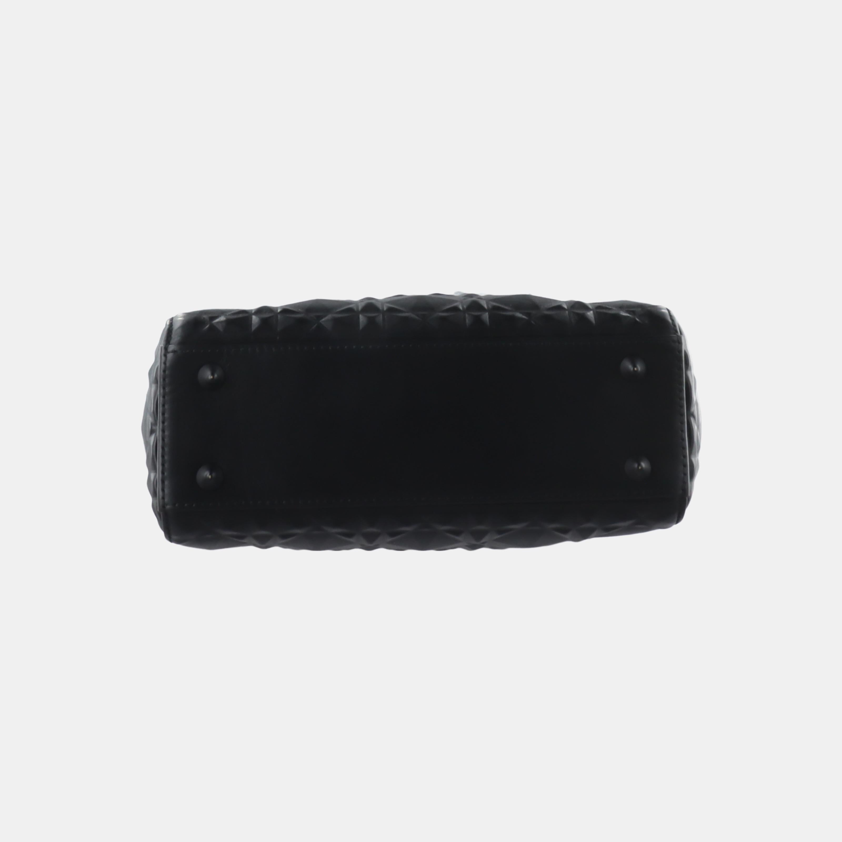 Lady Dior Small My Abcdior So Black Diamond Motif Caflskin Leather 2