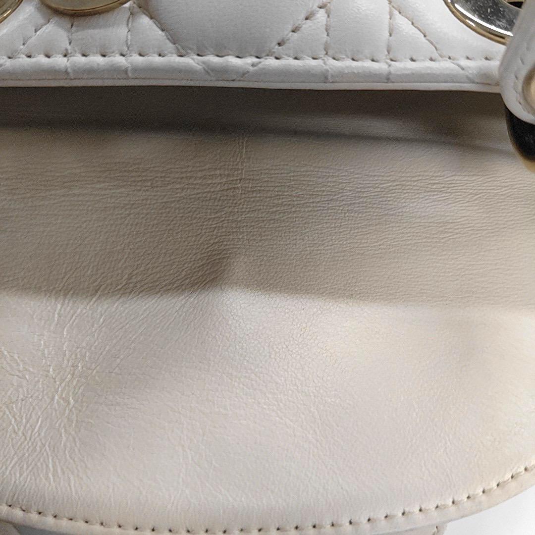 Lady Dior Small My Abcdior White Ecru Lambskin Cannage Leather 6