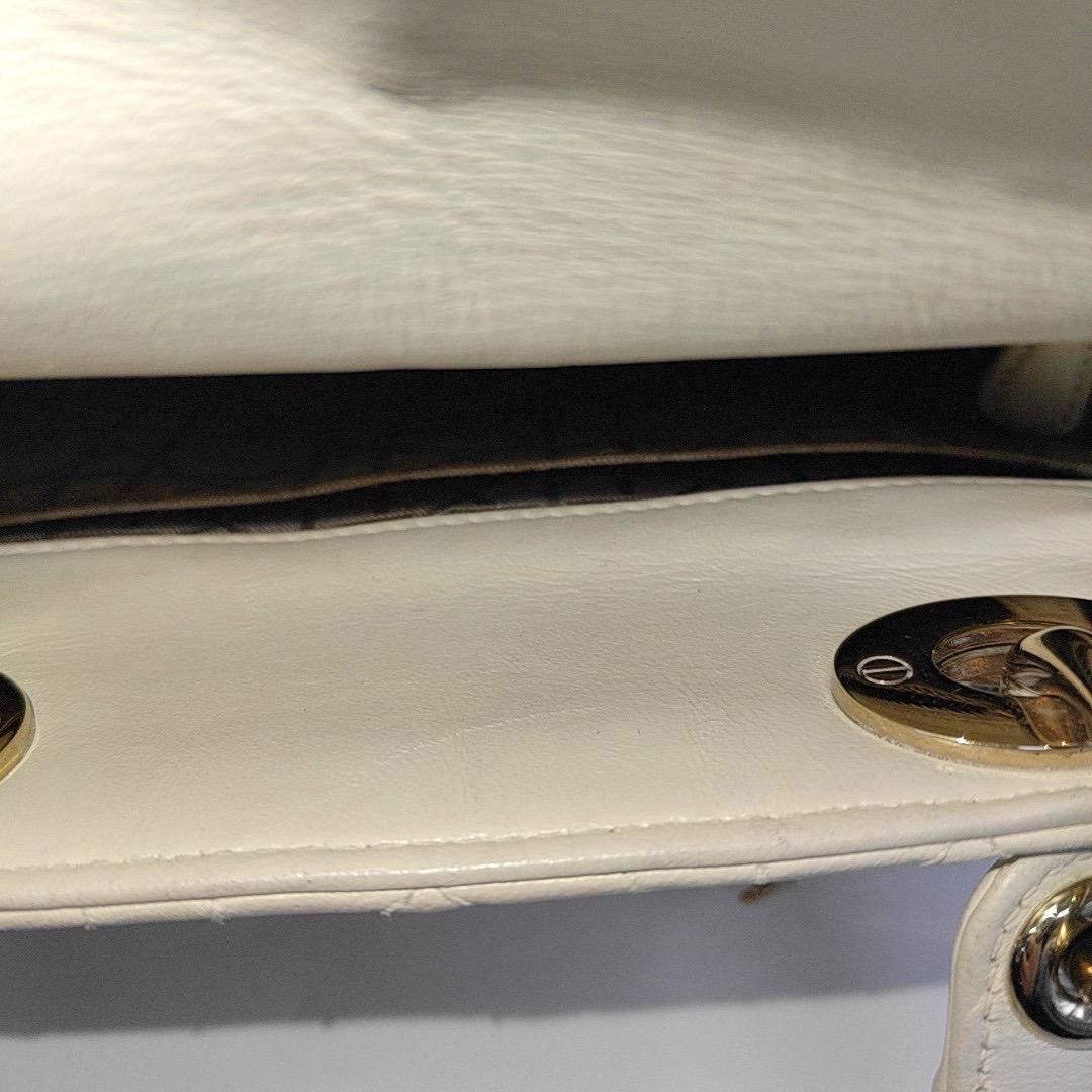 Lady Dior Small My Abcdior White Ecru Lambskin Cannage Leather 16